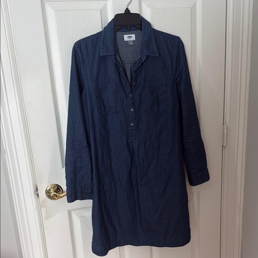 Old Navy Indigo Denim Dress long sleeve size small